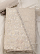 All Over Embroidery Chanderi Unstitched Suit Piece With Dupatta